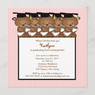 Convite para a graduação do Jardim de Infância do