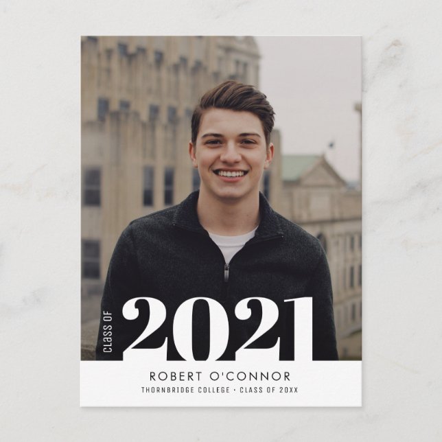 Convite para a graduação em tipografia moderna Bol (Frente)