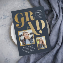 Convite para a graduação em várias fotos