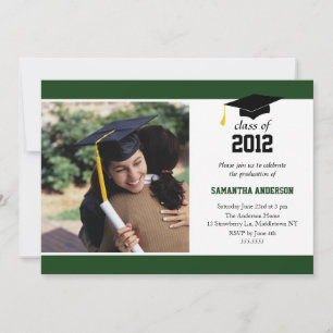 Convite para a graduação moderna - Hunter Green