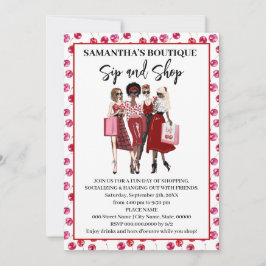 Convite para a Loja Pop Up Sip and Shop Cereja