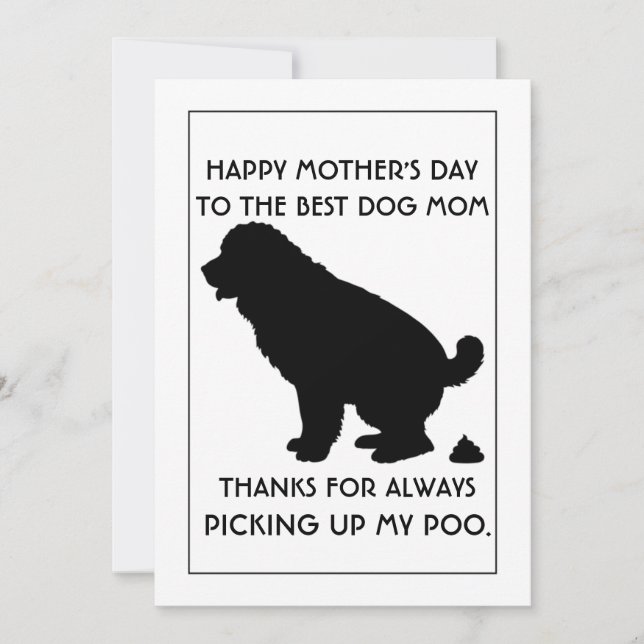 convite para a mãe de cachorro engraçado (Frente)