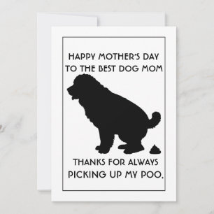 convite para a mãe de cachorro engraçado