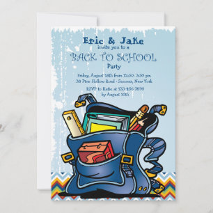 Convite para a mochila escolar