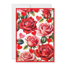 Convite para a Noite Galentine de Rosas e Corações