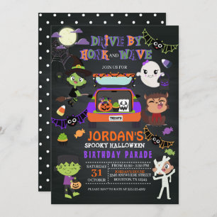 Convite para a Parada de Aniversário do Halloween