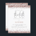 Convite para a Parte 30 de Rosa Glitter Dourada de<br><div class="desc">Há duas opções de papel a escolher para esse tamanho (4, 5 x 5, 6") na faixa de Orçamento. Para este produto, eu recomendaria o semibrilho, que é um estoque de cartão de 110 gsm, semelhante em espessura a um cartão postal. A opção Satin é um papel muito mais fino,...</div>
