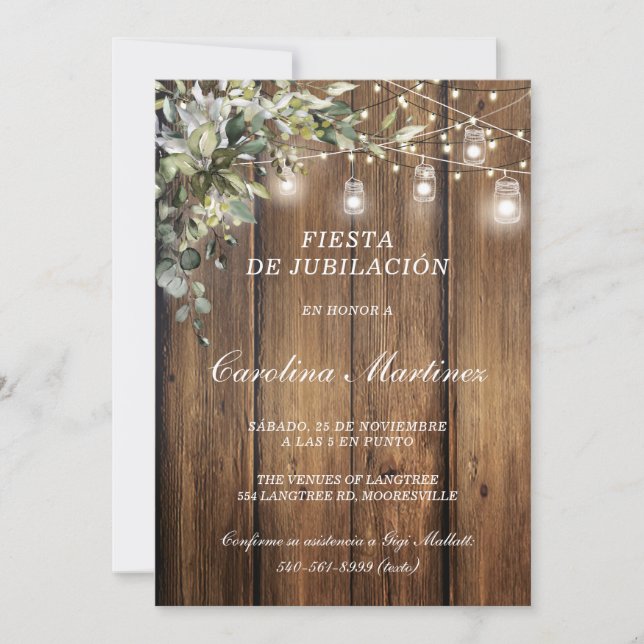 Convite para a realização de Jubilación Personeste (Frente)