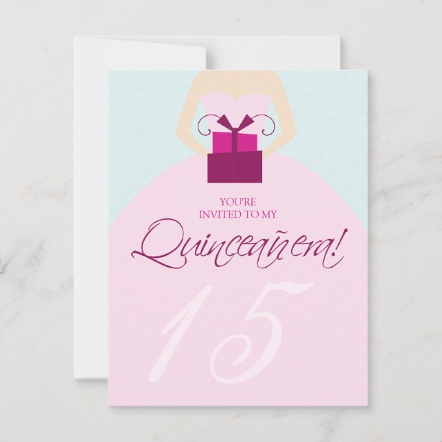 Convite para a Rico Bola de Quinceanera (azul) (Frente)