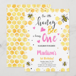 Convite para abelhas Amarelas