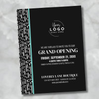 Convite para abertura da grande empresa de logotip