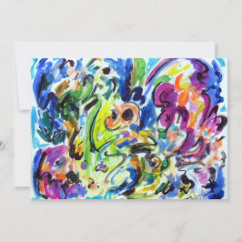 Convite para abstrato "Colour Whirl"