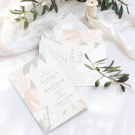 Convite para Abstrato de primavera Blush Sage