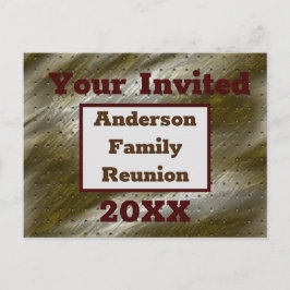 Convite para Abstrato Elegante de Reunião da Famíl