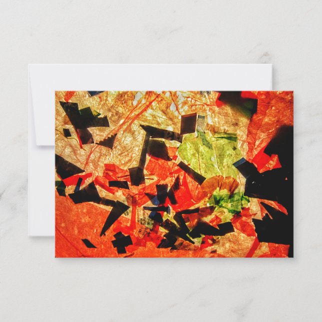 Convite para abstrato laranja,Cartão-presente lara (Frente)