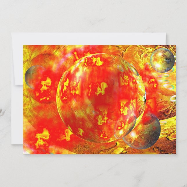 Convite para Abstrato vermelho digital (Frente)