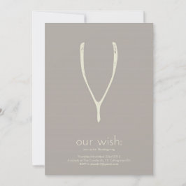 Convite para Ação de Graças de Wishbone ou Cartão