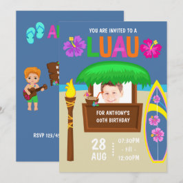Convite para adicionar foto de festa infantil hava
