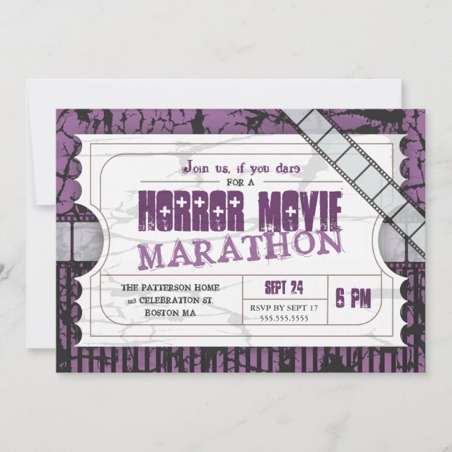 Convite para Admissão de Festa de Filme de Ticket  (Frente)