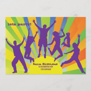Convite para adolescentes de alta energia