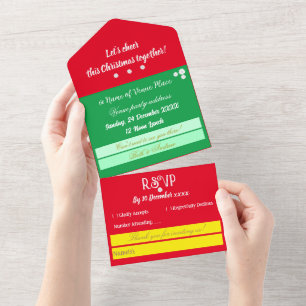 Convite para almoço de Natal Elegante