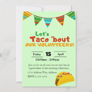 Convite para almoço de precificação do Bar Taco Vo