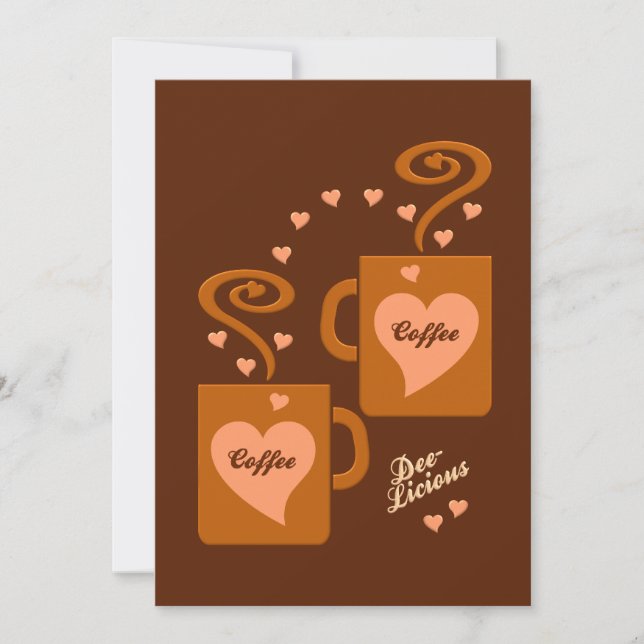 Convite para Amantes de Café, personalizar (Frente)