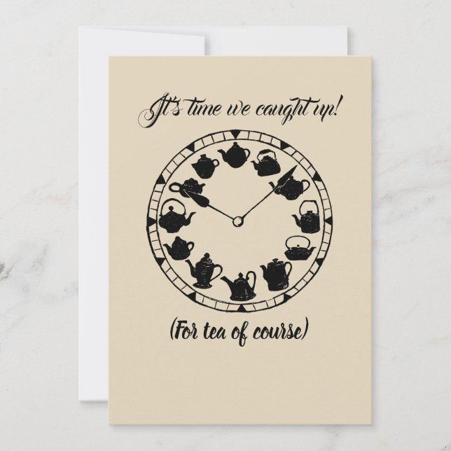 Convite para amantes de chá (Frente)