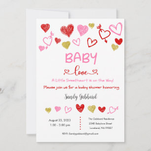 Convite Para Amor De Bebê, Convite Para Chá de fra
