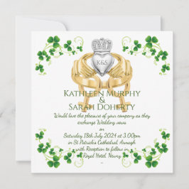Convite para Anel Claddagh e Trevos de Quatro Folh