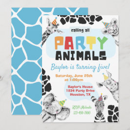 Convite para animais de festa | Animais de festa A