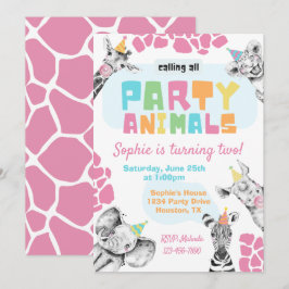 Convite para animais de festa | Animais de festa A