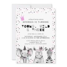 Convite para animais de partido simples moderno