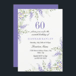 Convite para Aniversário da Elegante Lavanda Roxa<br><div class="desc">Lavanda Roxa Elegante 60º Aniversário Convidar Coleção em Niche e Nest store. Veja a nossa coleção na loja. Envie-nos uma mensagem para todos os itens correspondentes que você não encontrar abaixo. Obrigados</div>