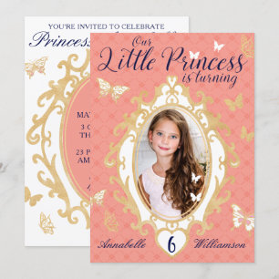 Convite para Aniversário da Princesa Rosa e Doura