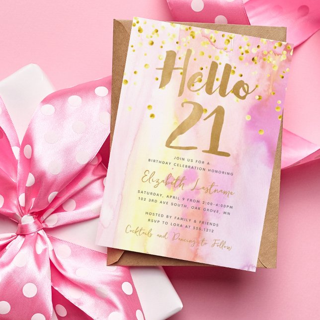 Convite para aniversário de 21 anos (Criador carregado)