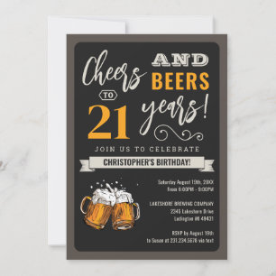 Convite para aniversário de 21 anos de animações e