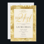 Convite para aniversário de 21 anos de Bolhas de C<br><div class="desc">design de bolhas de bolhas de ouro de champanhe na moda,  ideal para 21ruas ou comemorações de 18 anos.</div>