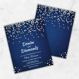 Convite para aniversário de 21 anos de Denim e Our