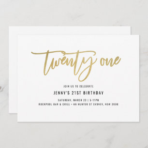 Convite para aniversário de 21 anos de Efeito de F