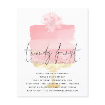 Convite para aniversário de 21 anos de Script de B