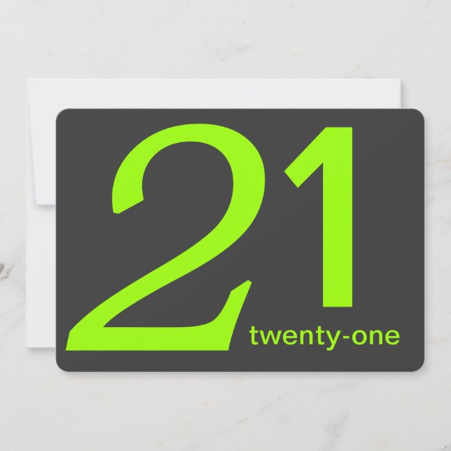 Convite para aniversário de 21 anos Personalizado  (Frente)