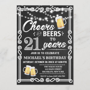 Convite para aniversário de 21 anos Queijos e ce