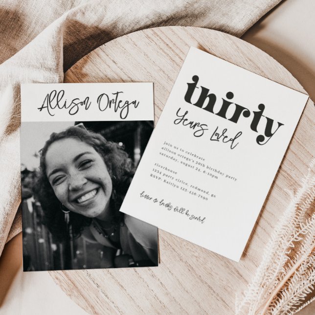 Convite para aniversário de 30 anos | aniversário  (Criador carregado)