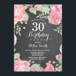 Convite para aniversário de 30 anos botulínico<br><div class="desc">Convite Para aniversário de 30 anos De Botânica. Convite de Aniversário para Mulheres de Rosa Floral Flor Floral de Água. Rosa Rosa Rosa Elegante e Flores de Pequim. Aniversário Adulto. Fundo do quadro.Preto & Branco. 13 15 16º 18º 20 21 rua 30 40º 50º 80 de 60º 70 de 100º,...</div>