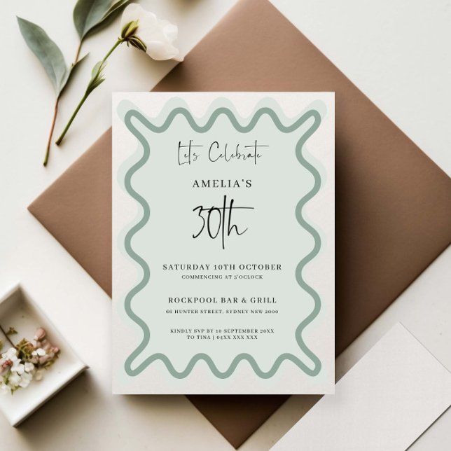 Convite para aniversário de 30 anos de Borda de On (Criador carregado)