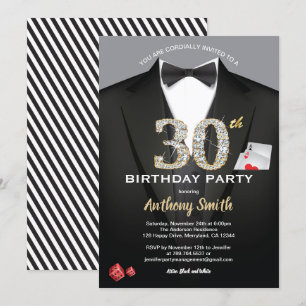 Convite para aniversário de 30 anos de Casino. Pr