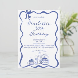 Convite para aniversário de 30 anos de Desenho de 