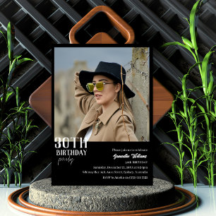 Convite para aniversário de 30 anos de Foto Preta