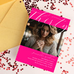 Convite para aniversário de 30 anos de Foto Rosa M<br><div class="desc">Placa de aniversário de 30 anos personalizável para fotografia elegante e moderna</div>